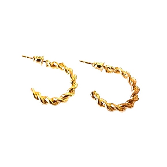 🔴 5 for $10 ONE PAIR Gold Tone Round Shaped Stud Earrings - Picture 2 of 3